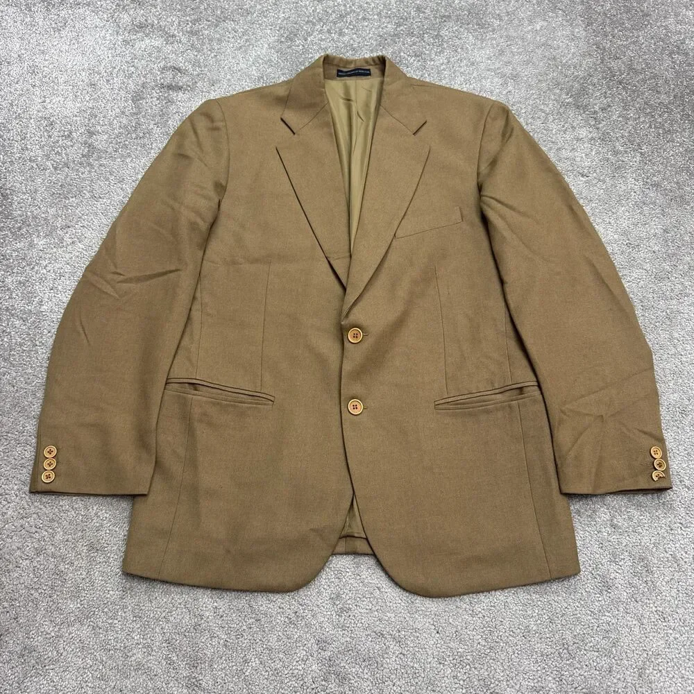 Vintage 90s United Colors Of Benetton Suit Blazer Jacket Mens 32 Brown Ventless